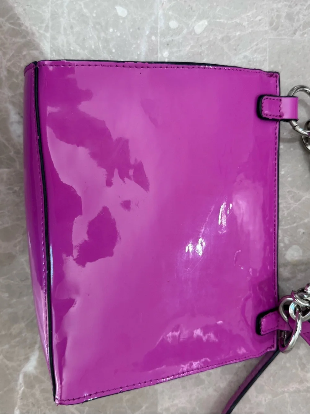 Steve Madden Bsmall Mulberry Patent Leather Crossbody Bag